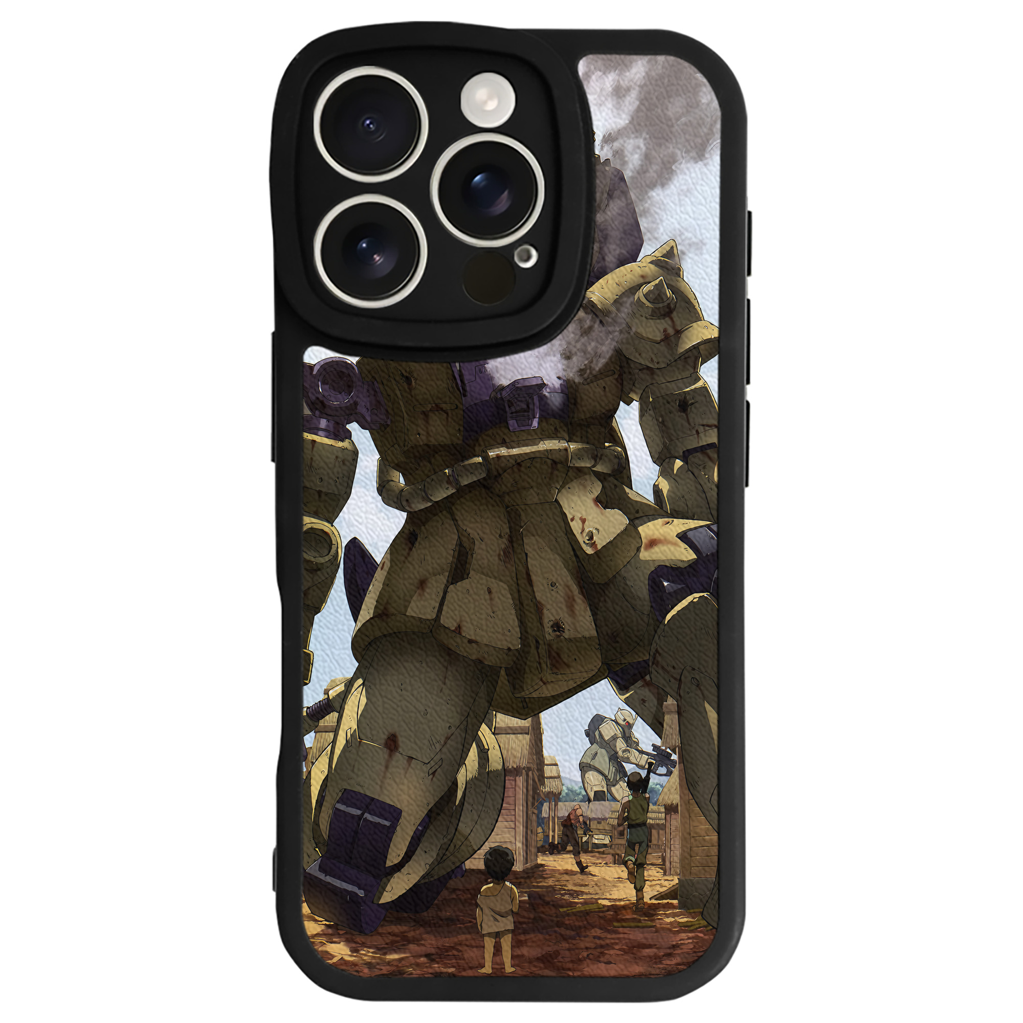 （画像用） 機動戦士ガンダム Mobile Suit Gundam 【iPhone 16シリーズ対応】シリコンスマホケース（レザー調） 材質：シリコン